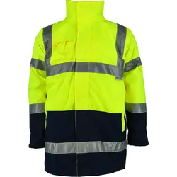 Warnschutz-Parka 4-in-1 "SPENCER" gelb/marine - 4XL - gelb