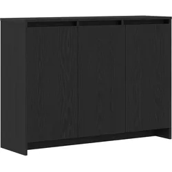 vidaXL Sideboard Schwarz Eiche 102x33x75 cm Holzwerkstoff