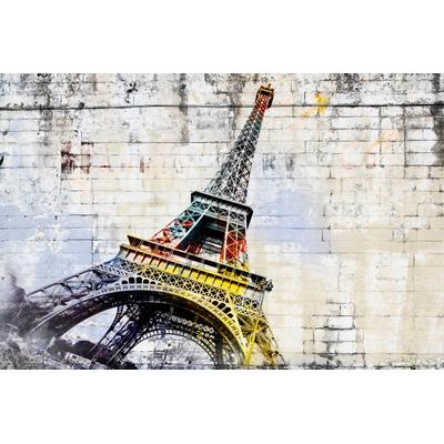 Fototapete PAPERMOON "Eiffelturm Graffiti", bunt, B:2m L:1,49m, Vlies, Tapeten
