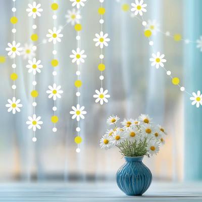 Inspired Finds Korean Style Daisy Wind Flag Flower Garland Party Hanging Room Decoration Korean Style Daisy Wind Flag Flower Garland Party Hanging Room Decoration