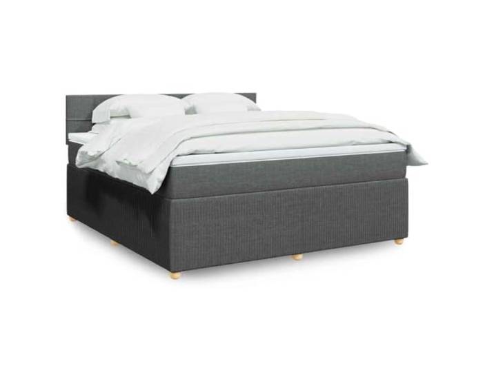 RJPLMFV Lattenrost mit Matratze, Dunkelgrau, 180 x 200 cm, Polyestergewebe Individuelle Stützfedern, Matratzenauflage, abnehmbar, waschbar, Bewegung