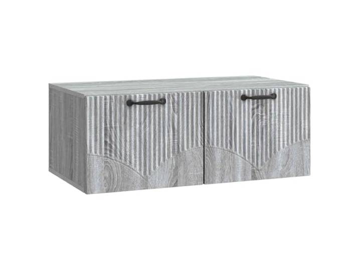 Favemtsl TV-Lowboard Wandboard TV-Schrank Graues Sonoma 78,5x41x30 cm Platzsparendes Wand-Mediencenter für Wohnzimmer und Schlafzimmer mit 2 Schwenktüren und robustem Holzwerkstoff.
