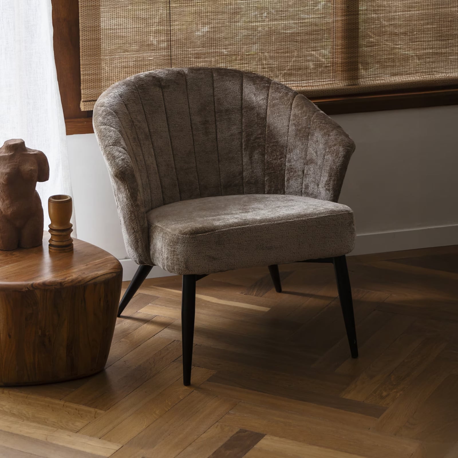 Dutchbone Fauteuil Georgia Chenille - Beige