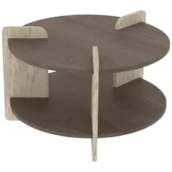 COUCHTISCH mit doppelplatte 70/70/45 cm