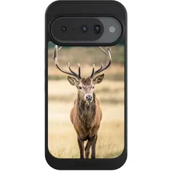 Nivocase Hülle für Google Pixel 10 Handyhülle NIVOcore Case Schwarz Hirsch Wald Wiese (Google Pixel 10), Smartphone Hülle, Schwarz