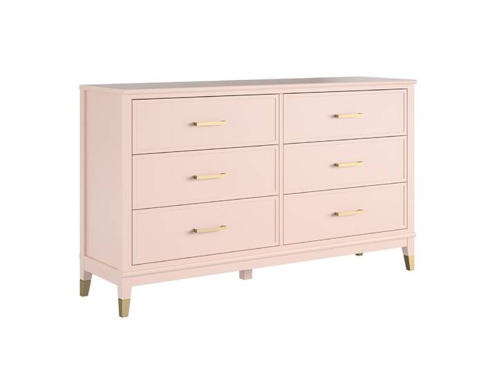 Commode avec 6 tiroirs en effet bois rose