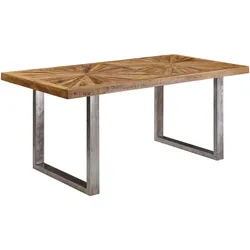 FineBuy, Esstisch, Esstisch Mango Massivholz (100 x 200 x 76.50 cm)