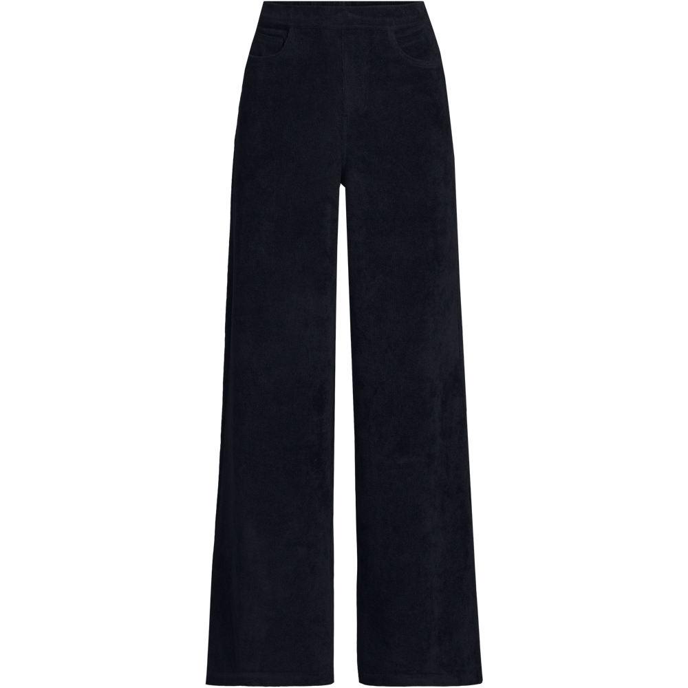 Stretchcord-Hose SPORT KNIT mit weitem Bein, Damen, size: regular, Schwarz, Baumwoll-Mischung/Polyester-Mischung, by Lands' End
