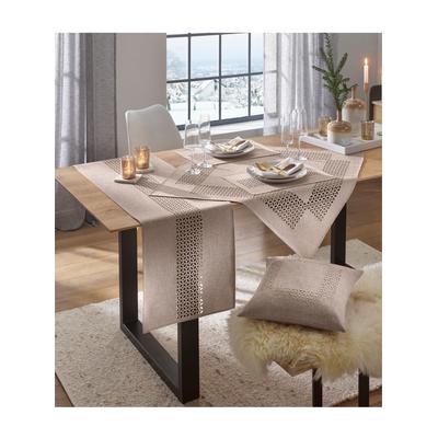 Tischdecke Gr. 4, beige, B:40cm L:40cm, Tischdecken, Tischdecke