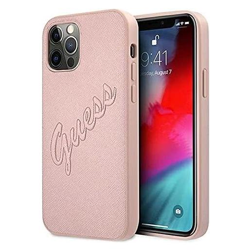Guess Hard Cover Saffiano Vintage Scrip (Apple iPhone 12 Pro Max) (GUHCP12LRSAVSRG)