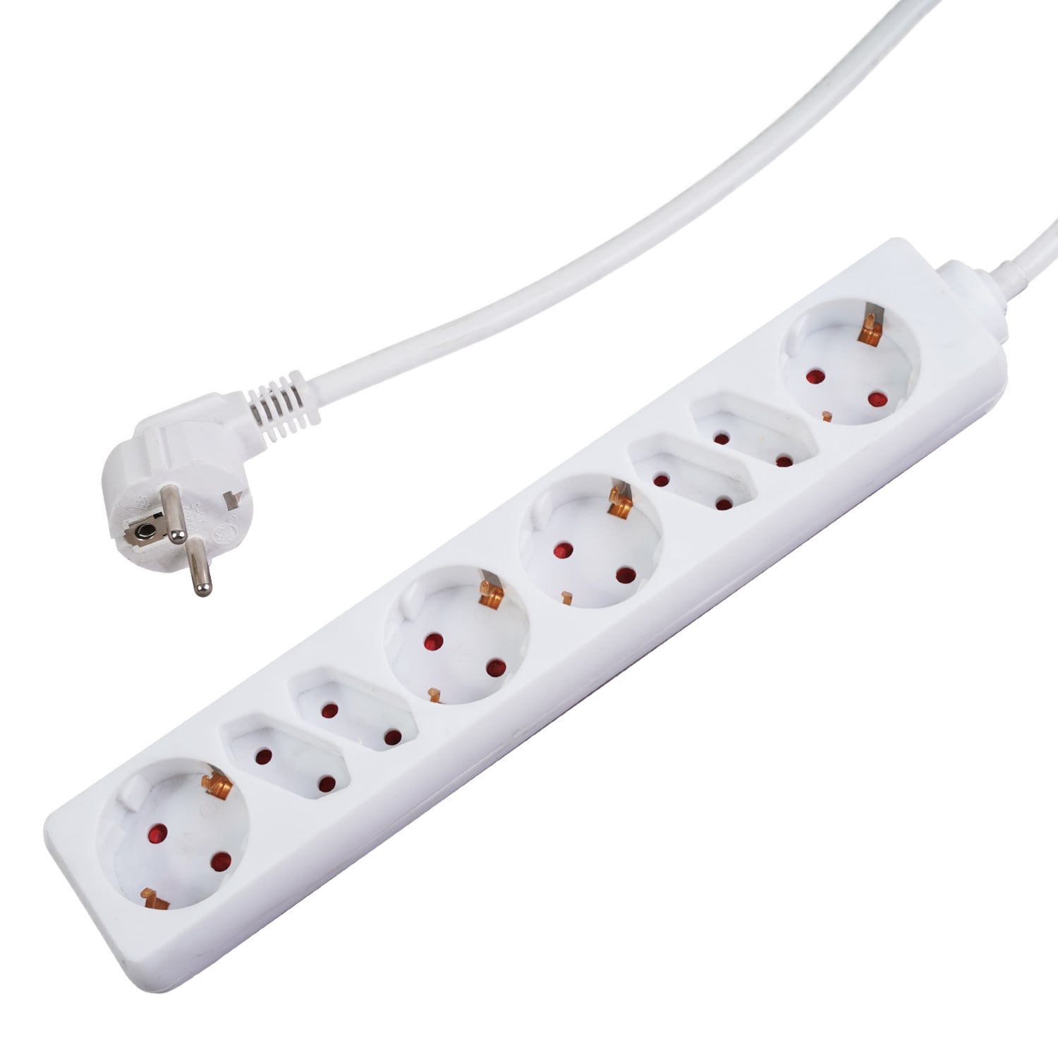Unitec 8-voudige stekkerdoos wit, 1,4 meter