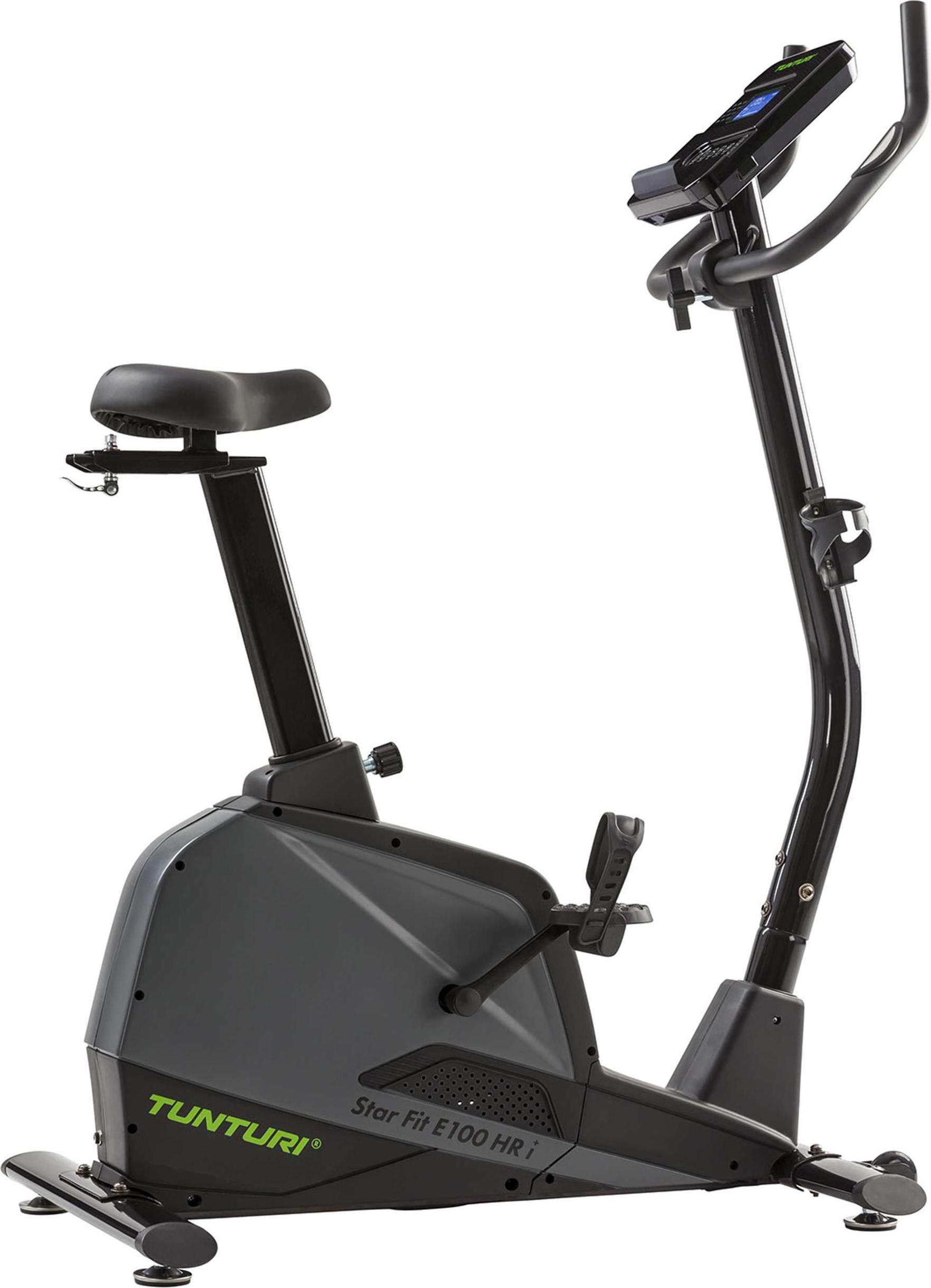 Tunturi Heimtrainer Star Fit E100 HR i + - Heimtrainer fahrrad - Hometrainer für Zuhause - 16 Widerstandsstufen - 21 Ausbildungsprogramme - mit Herzfrequenz-Sensoren - Rotierende Masse von 8 kg