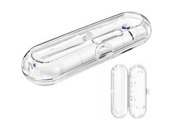 Transparante tandenborstel reisdoos compatibel met Oral B, iO & Philips Sonicare elektrische tandenborstels, draagbare beschermende opbergdoos
