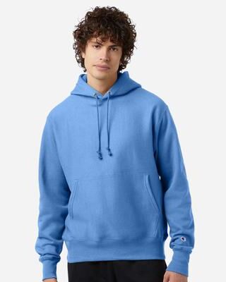 Champion S1051 Reverse Weave Hooded Sweatshirt in Light Blue size 2XL S101