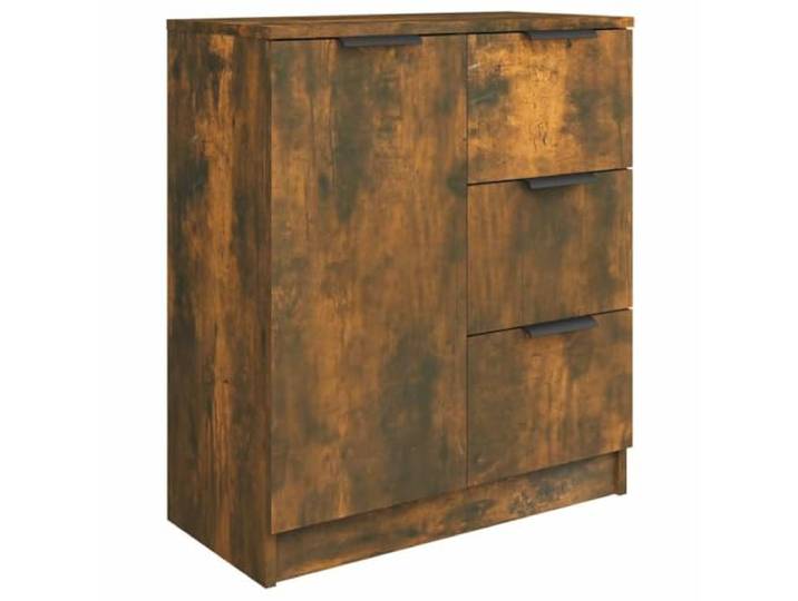KGFHERENB Sideboard Räuchereiche 60x30x70 cm Kommode aus Holzwerkstoff Kompakter Beistellschrank für Wohnzimmer und Flur mit flexibel montierbarer Tür und viel Stauraum für Ihre Dekoration.