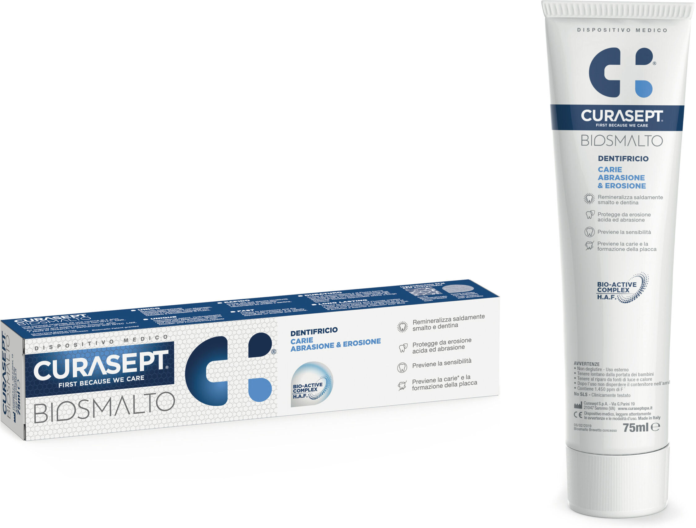Curasept Biosmalto Dentifricio Protezione Carie 75 ml