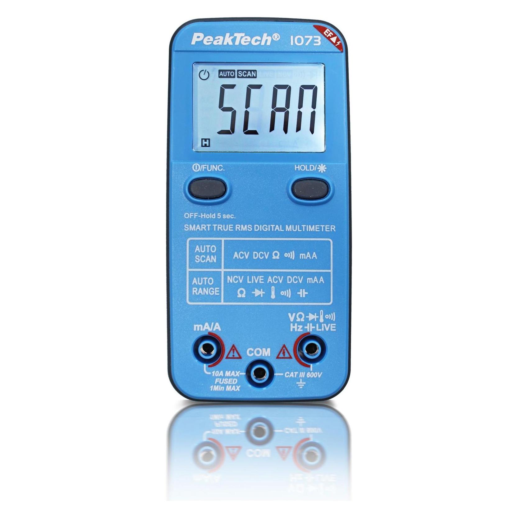 Peaktech Smart-Multimeter, P 1073, 600 V AC/DC, NCV, True RMS (CAT III 600V, Hand-Multimeter) (P 1073)