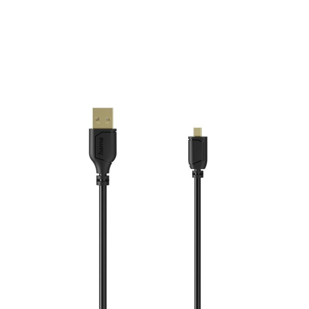 Hama USB 2.0 kabel met Mini-USB B naar USB A, 0,75 m