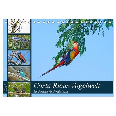 Costa Ricas Vogelwelt (Tischkalender 2027 DIN A5 quer), CALVENDO Monatskalender