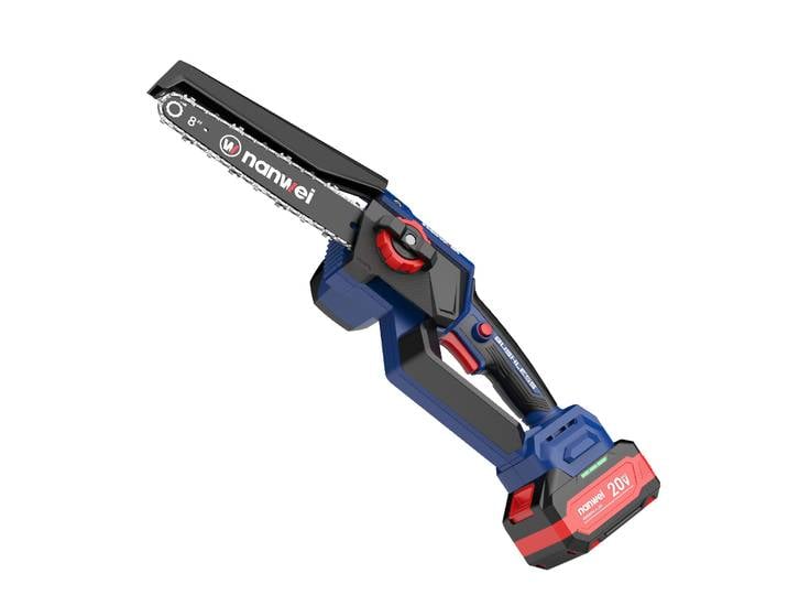 Scie à chaîne électrique 20V avec 2 batteries 6.0AH et chargeur rapide