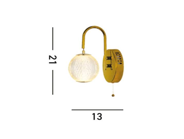 Searchlight Wandleuchte Allure, messing / gold, für Wohn- / Esszimmer, Metall