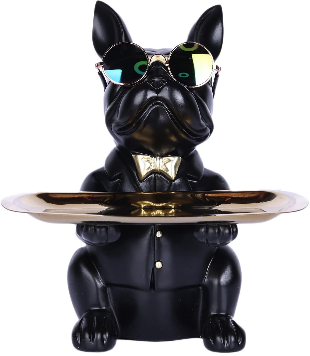 Omgoods Multifunctionele Bulldog Decoratieve Opbergtray voor op tafel