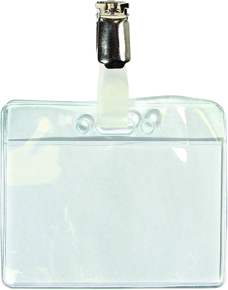 Quantore Badge met clip 60x90mm, 24 stuks