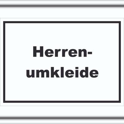 HB-Druck Herrenumkleide Schild mit Text waagerecht A4 (210x297mm)