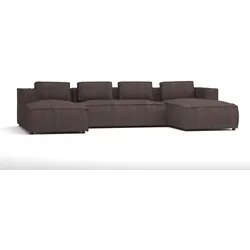 WOHNLANDSCHAFT Nova Dunkelbraun Cord