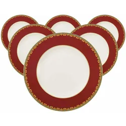 SPEISETELLER Samarkand Rubin bunt ø 27,7 cm 6er Set