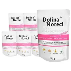 Dolina Noteci PREMIUM für kleine Hunderassen JUNIOR reich an Putenherzen mit Gänseleber 10x100g