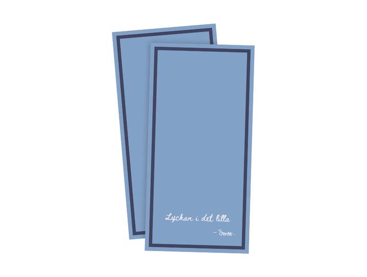 ERNST Serviette Ernst avec citation Lycka i det lilla Lot de 20 Bleu