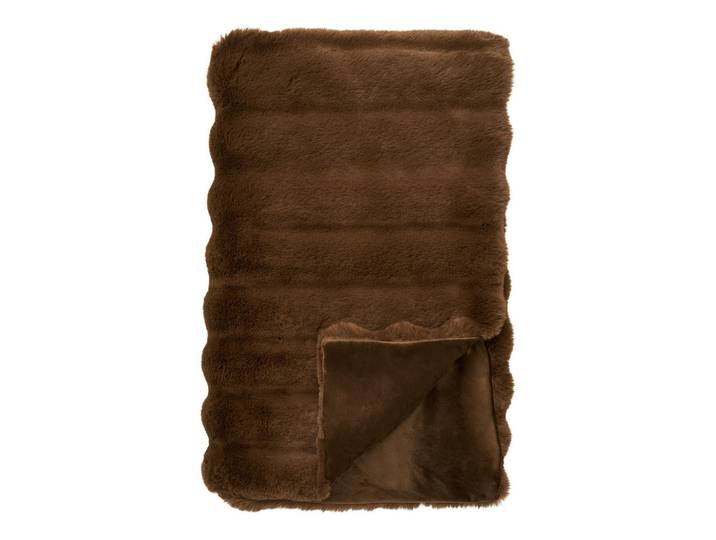 Plaid Galena, Braun, Uni, 180x130 cm, Heimtextilien, Wohntextilien, Decken, Plaids