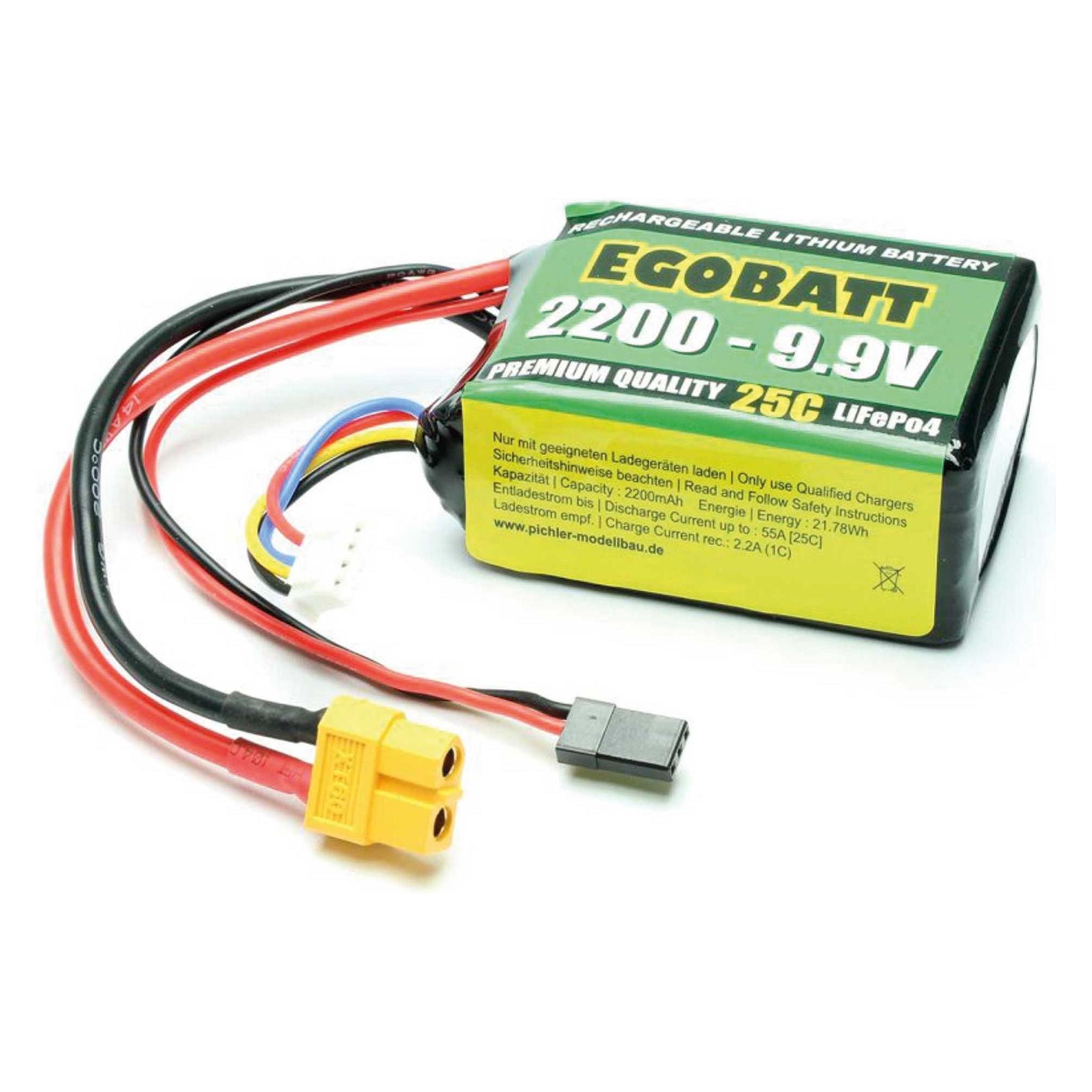 Pichler Modellbau Akkupack (LiIon) LiFe Akku EGOBATT 2200 9.9V (25C) (2200 mAh, 9.90 V) (C8393)