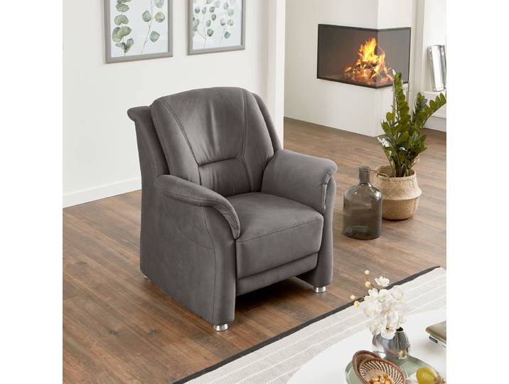 Sessel Schwarz Microfaser Felia 90 x 100 x 89cm