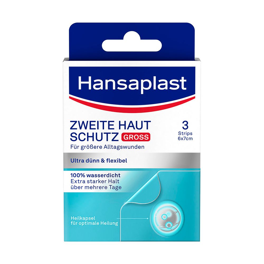 Hansaplast Zweite Haut Schutz Pflaster groß 3 St
