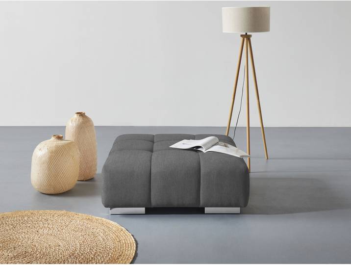 Hocker COTTA Orion , grau (anthrazit), B:103cm H:42cm T:103cm, 100% Polyester, Hocker, Hocker