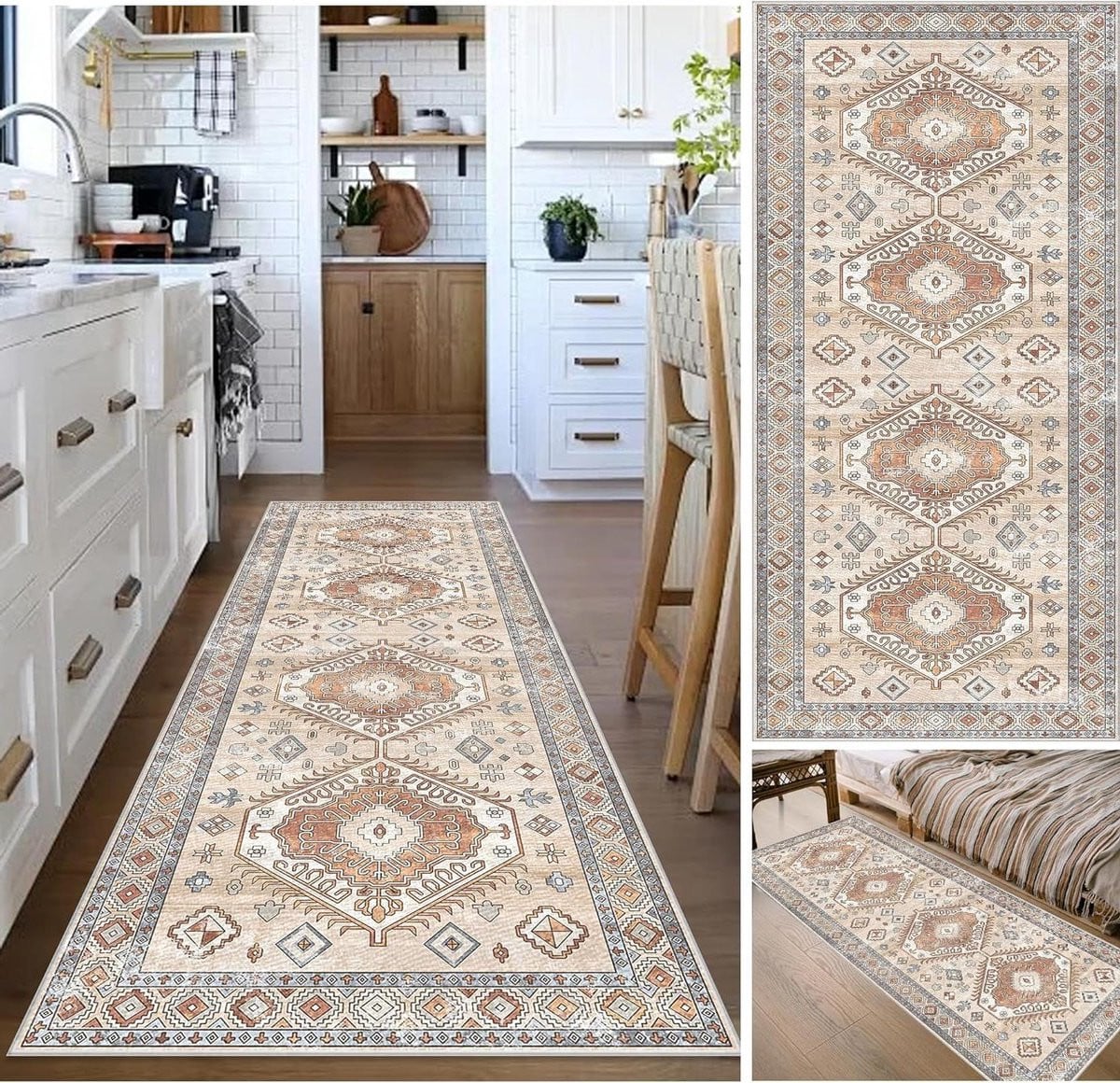 Abstract Geometrisch Keukentapijt Loper - Antislip Vloerkleed van Polyester - 65 x 400 cm