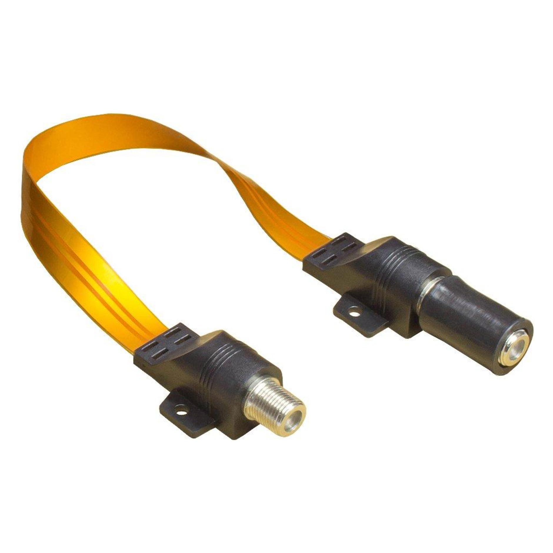 Good Connections SAT Fensterdurchführung High-Quality mit Wetterschutz, Gesamtlänge inkl. Stecker 54cm, flexible Läng (Antennenkabel) (S-1014Q)