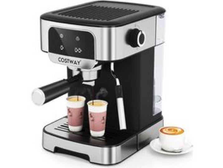 RELAX4LIFE Machine à Café à Grains Expresso 20 bars Écran Tactile Acier Inoxydable Argent 1 7 L