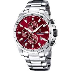 Festina F20463/5 Herren-Quarzuhr Chronograph Stahl/Rot