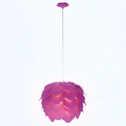 Pendel Leuchte Blüte Beleuchtung Decken Licht Hänge Lampe Purple im Set inklusive LED Leuchtmittel