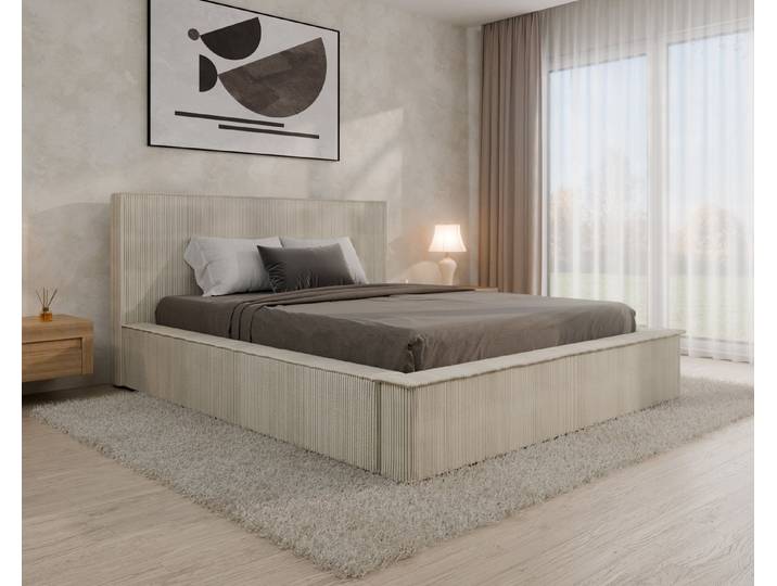 Homesy Polsterbett Polsterbett SANA – modernes Bett mit Bettkasten, optional mit Matratze