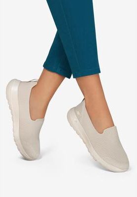 Wide Width Women's The Go Walk Joy Slip On Sneaker by Skechers in Taupe Wide (Size 11 W)