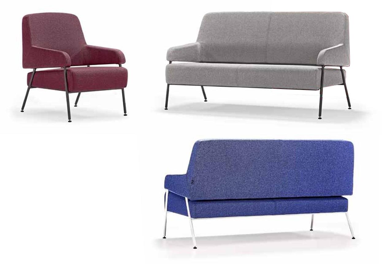 Ledersofas mit Sessel 2+2+1 Set modernes Design Polstersofa mehrfarbig