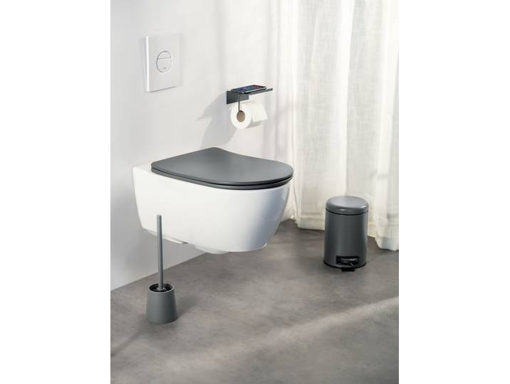 Abattant WC Galati Abattant WC : plastique - duroplast Cache-fixation : plastique Gris/Gris 36 x 2 x 46cm