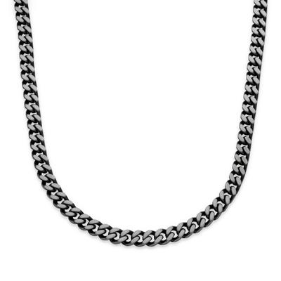 Kette ohne Anhänger S.OLIVER, silber (grau), Halsketten, Herren, Edelstahl, L: 55 B: 8mm, B:8mm