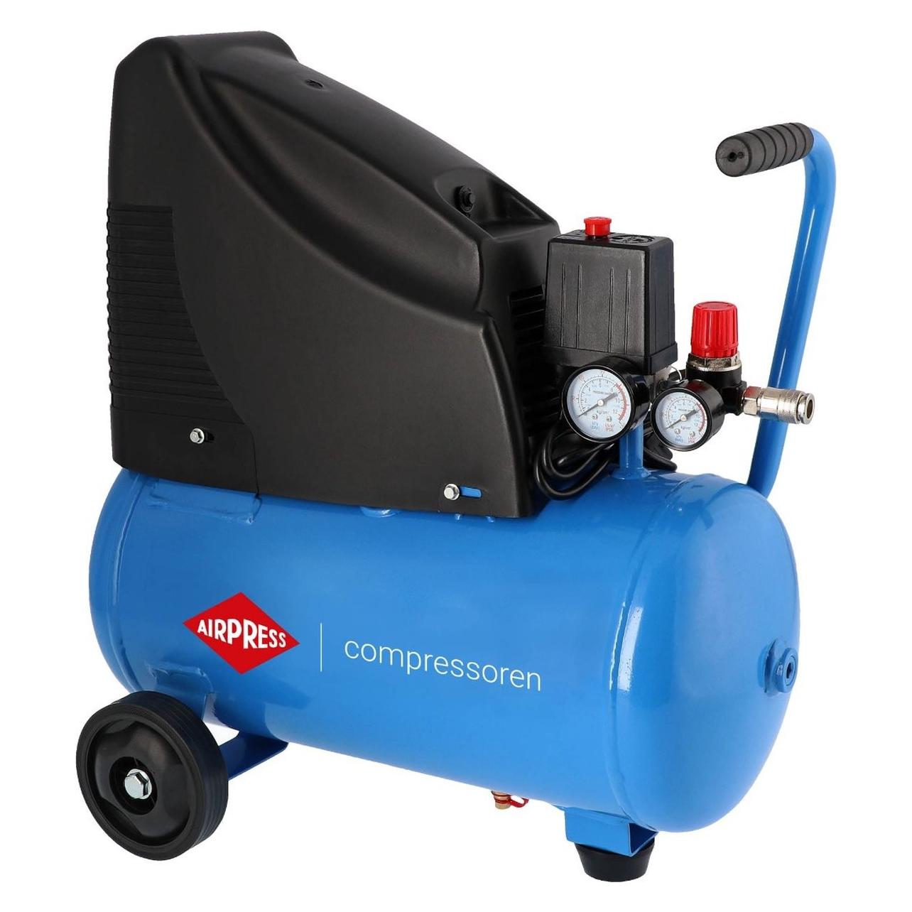 Airpress 36741-K1 - Olievrije Compressor HLO 215-25 8 bar 1,5 pk 172 l/min 24 l (24 l, 8 Bar) (8712418304541)