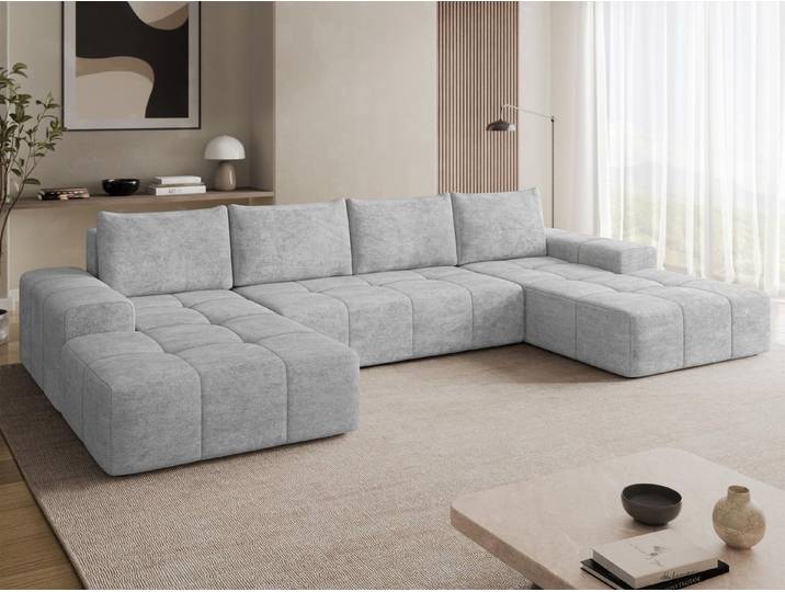 MIRJAN24 Wohnlandschaft Tonseo U, mit Bettkasten und Schlaffunktion, U-Form, Kissen-Set, Elegant