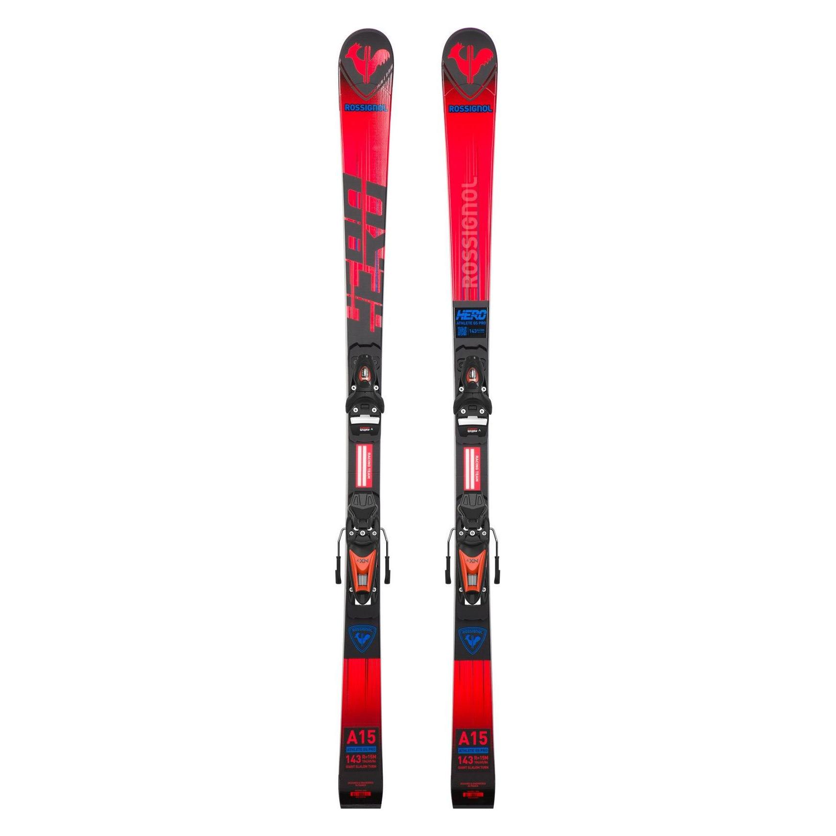 Rossignol HERO Athlete GS PRO (R21) Ski + LOOK NX7 GW B73 Bindung Black Hot Red (134 cm, Mit Bindung) (765645)